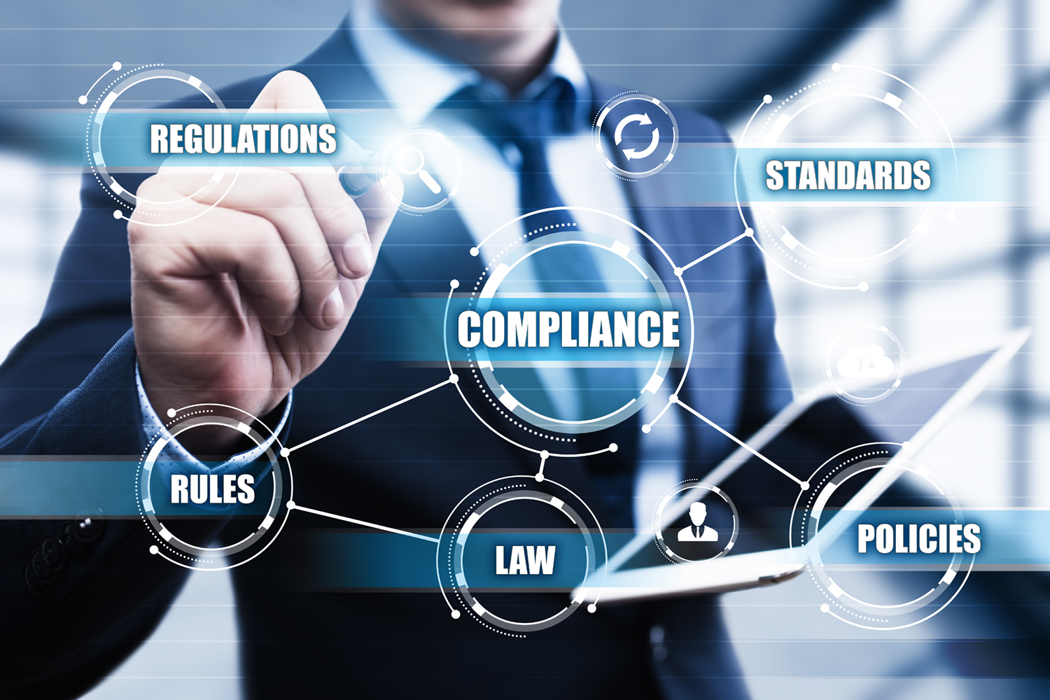 Compliance Rules Law Regulation Policy Business Technology concept